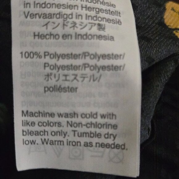 Madewell Bubble Sleeve Wrap Top In Floating Florets Black Gold Size S - Picture 10 of 10